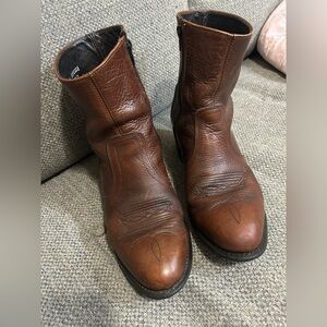 Vintage UFCW Brown Leather Men's Western Boots